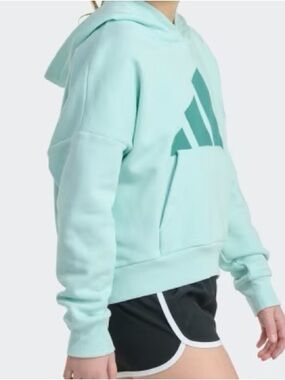 adidas Mint Green Girls' Logo Hoodie